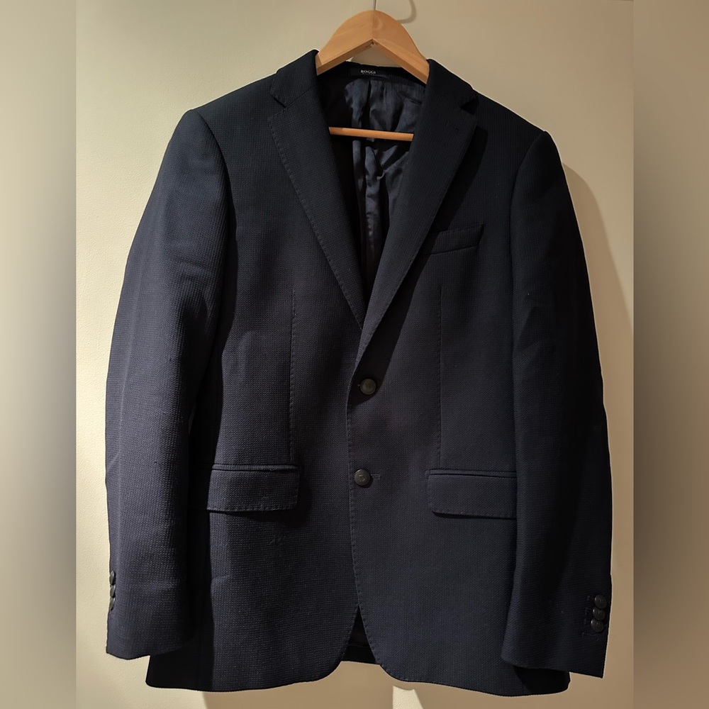 Boggi Men's Blazer in Navy Viscose